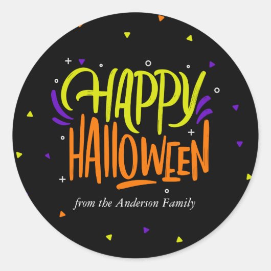 Sticker Rond Halloween lugubre et festif (Devant)