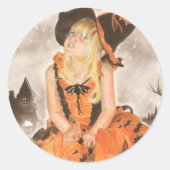 Sticker Rond Halloween magique (Devant)