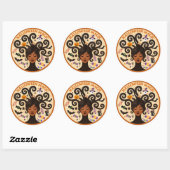 Sticker Rond Halloween magique (Feuille)