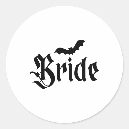 Sticker Rond Halloween Mariage Éffrayant mariée mariée Couple M (Devant)