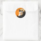 Sticker Rond Halloween Mariée Frankenstein Mariage Merci Cl (Sac)