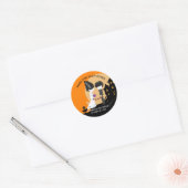 Sticker Rond Halloween Mariée Frankenstein Mariage Merci Cl (Enveloppe)