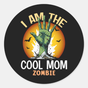 Sticker Rond Halloween Matching Cool Maman Costume Zombie Costu
