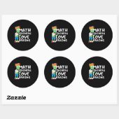 Sticker Rond Halloween Math enseignant amour (Feuille)