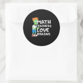 Sticker Rond Halloween Math enseignant amour (Sac)