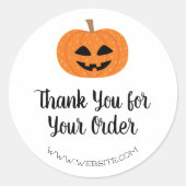 Sticker Rond Halloween Merci pour votre commande (Devant)