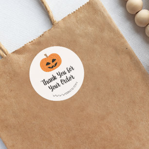 Sticker Rond Halloween Merci pour votre commande