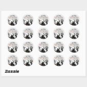 Sticker Rond Halloween Monsters Monster Bash Costume Party (Feuille)