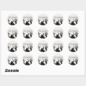 Sticker Rond Halloween Monsters Monster Bash Costume Party (Feuille)
