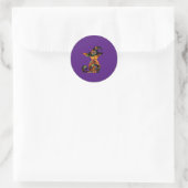 Sticker Rond Halloween/mystique/chat/chute (Sac)