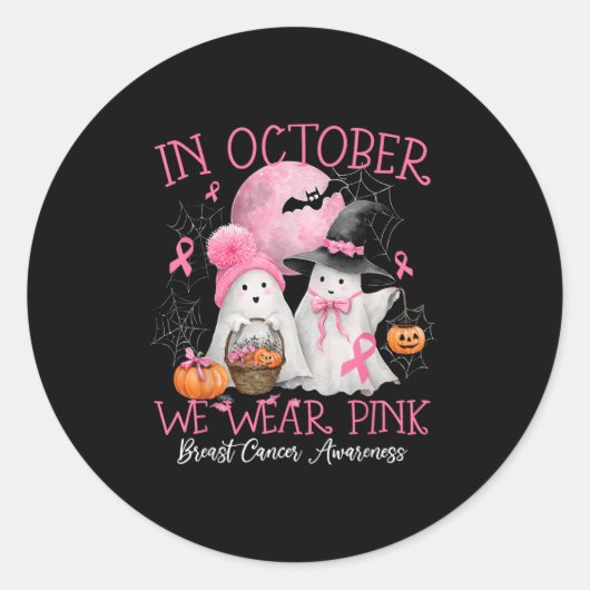 Sticker Rond Halloween October Wear Nk (Devant)