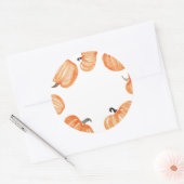 Sticker Rond Halloween orange vierge citrouille (Enveloppe)