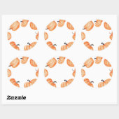 Sticker Rond Halloween orange vierge citrouille (Feuille)