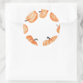 Sticker Rond Halloween orange vierge citrouille (Sac)