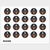 Sticker Rond Halloween Panda (Feuille)