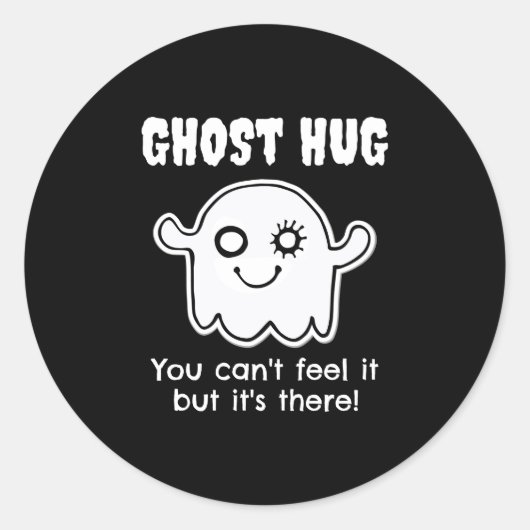 Sticker Rond Halloween Party Ghost Hug Outfit Hugs Gratuit (Devant)