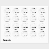 Sticker Rond Halloween Peeking maman (Feuille)