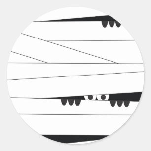 Sticker Rond Halloween Peeking maman