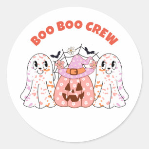 Sticker Rond Halloween personnalisées de l'équipage du Boo fant