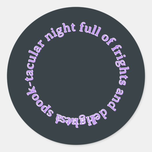 Sticker Rond Halloween Postcard (Devant)