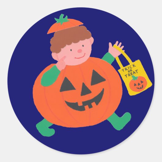 Sticker Rond Halloween pour les enfants (Devant)