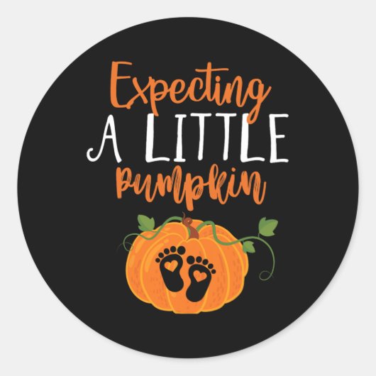 Sticker Rond Halloween Pregnancy Maman Attend Petit Poumon (Devant)