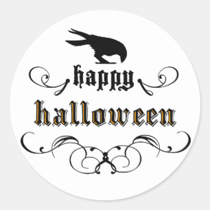 Sticker Rond Halloween - Raven