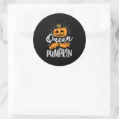 Sticker Rond Halloween Reine Du Citrouille (Sac)