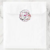 Sticker rond Halloween rose et Citrouille (Sac)