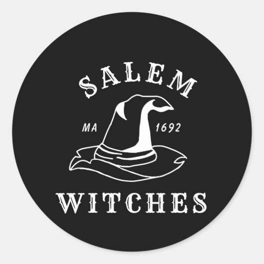 Sticker Rond Halloween, Salem Witches (Devant)