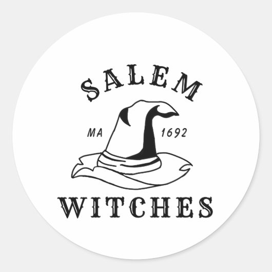 Sticker Rond Halloween, Salem Witches (Devant)
