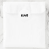 Sticker Rond Halloween Scary Boo! yeux noir blanc (Sac)