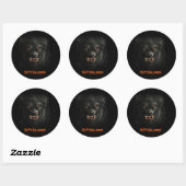 Sticker Rond Halloween Scary Werewolf (Feuille)
