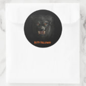 Sticker Rond Halloween Scary Werewolf (Sac)