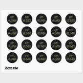 Sticker Rond Halloween serpents et os Texte (Feuille)