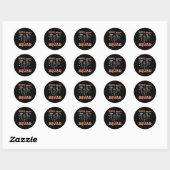 Sticker Rond Halloween Skeleton Dancing Nurse Night Squad Shift (Feuille)