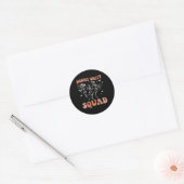 Sticker Rond Halloween Skeleton Dancing Nurse Night Squad Shift (Enveloppe)