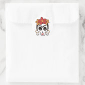 Sticker rond Halloween Skull Classic (Sac)