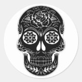 Sticker rond Halloween Skull Classic (Devant)