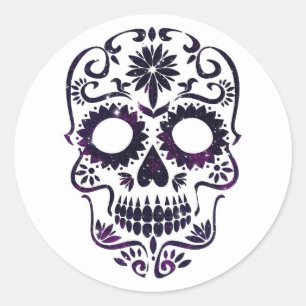 Sticker rond Halloween Skull Classic