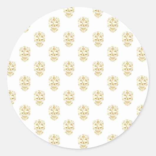 Sticker rond Halloween Skull Classic (Devant)