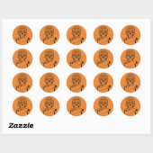 Sticker rond Halloween Skull Classic (Feuille)