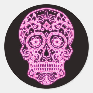 Sticker rond Halloween Skull Classic