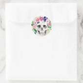 Sticker rond Halloween Skull Classic (Sac)