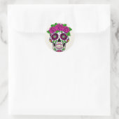 Sticker rond Halloween Skull Classic (Sac)