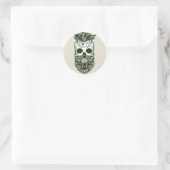 Sticker rond Halloween Skull Classic (Sac)