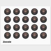 Sticker Rond Halloween Soirée Citrouille Orange Noir (Feuille)