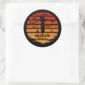 Sticker Rond Halloween sorcière (Sac)