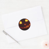 Sticker Rond Halloween souriant Jack-o-Lantern (Enveloppe)