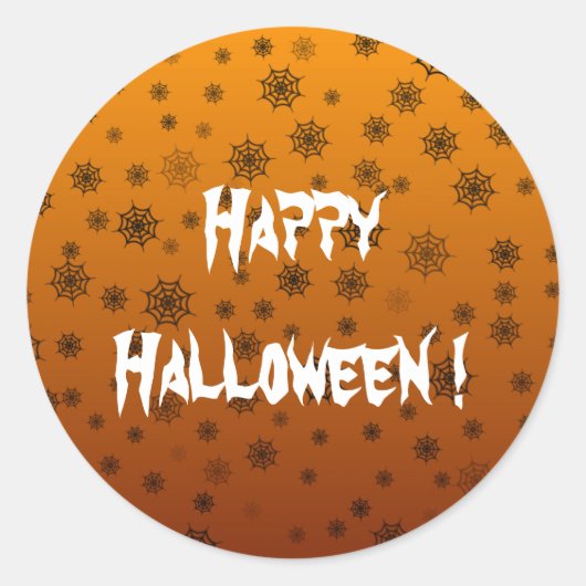 Sticker Rond Halloween Spider Web (Devant)